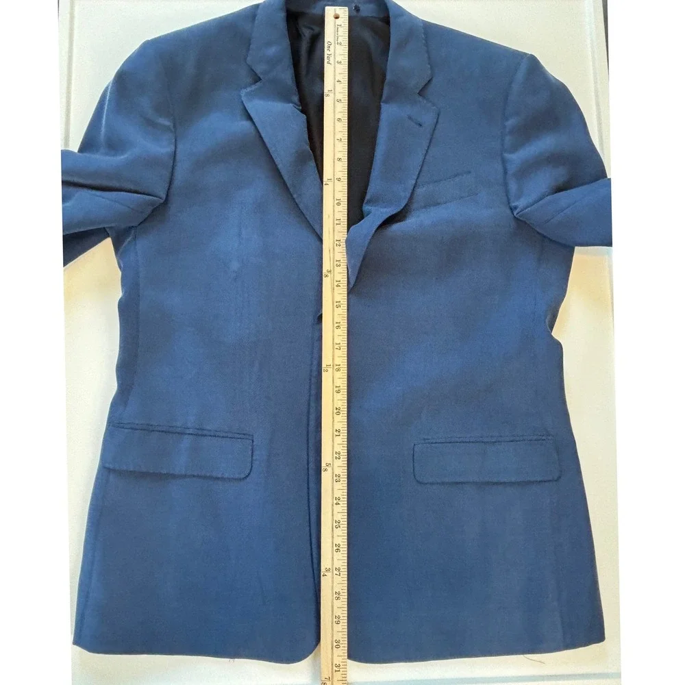 Emporio Armani G Line Blazer Blue Mens Large 54 Viscose Blend 2-Button Jacket